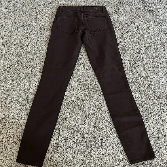 Paige NWT Chocolate Brown Verdugo Denim Jeggings Pants **Size 24** 🌸🌸 - Picture 4 of 6